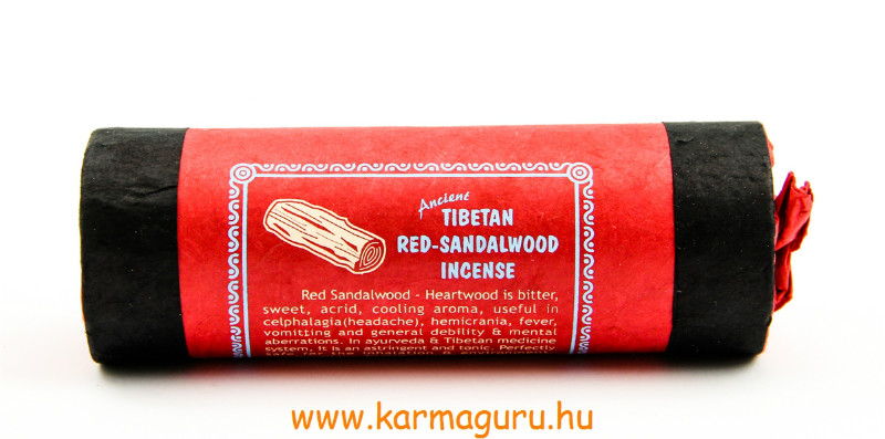 Ősi tibeti vörös szantál füstölő - gyulladáscsökkentés, hűsítés