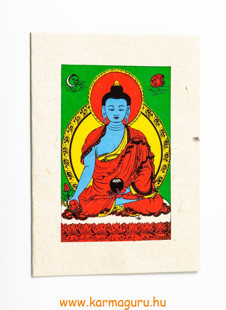 Gyógyító Buddha mártott papír (LOKTA) képeslap
