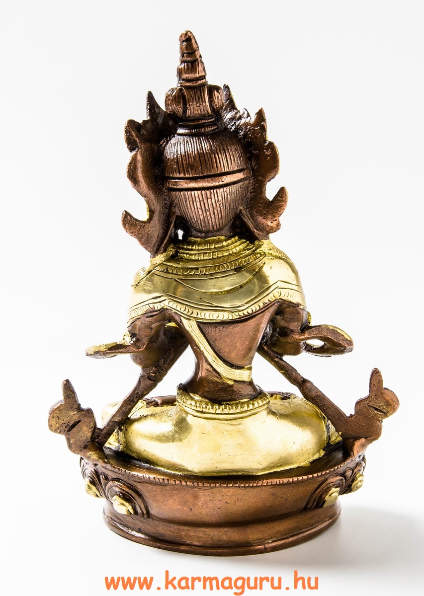 Vajradharma (Dorje Chö) réz szobor, arany-bronz - 20cm