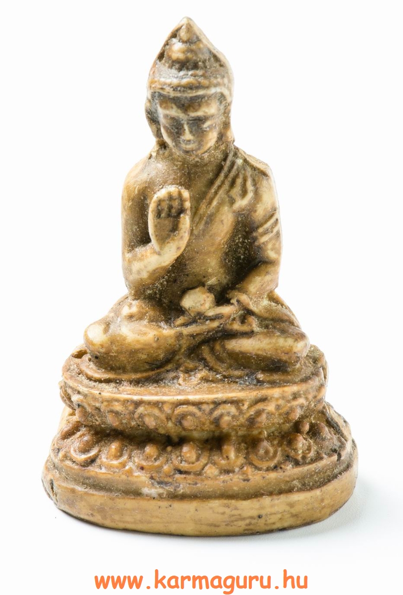 Áldó Buddha csont színű rezin szobor - 5,5 cm