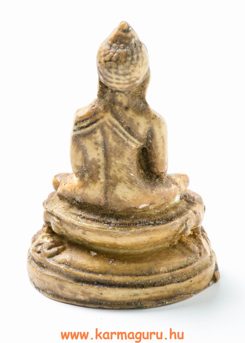 Áldó Buddha csont színű rezin szobor - 5,5 cm