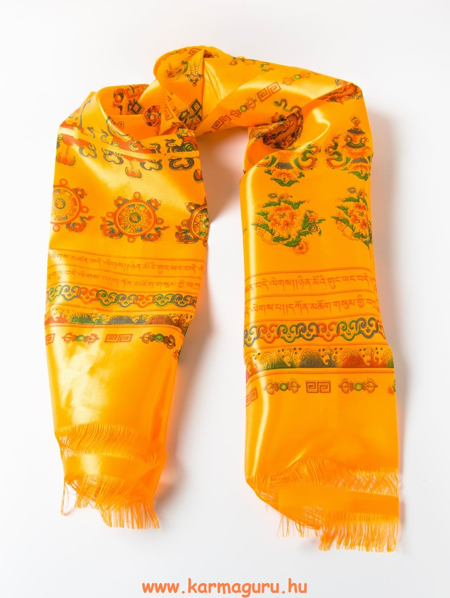 Khata a tibeti 8 szerencsejellel - narancssárga