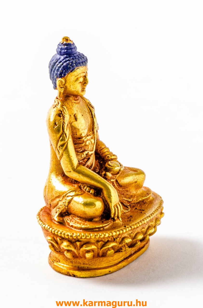 Shakyamuni Buddha aranyozott szobor - 6 cm