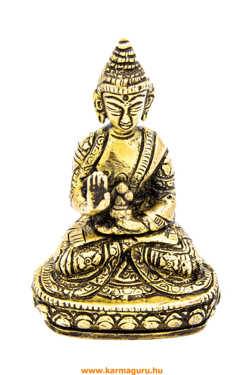 Áldó Buddha réz szobor - 9,5 cm