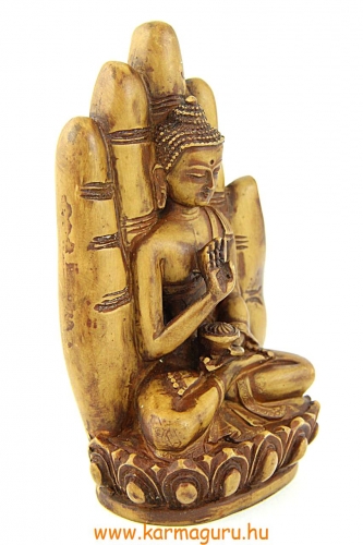 Áldó Buddha kézben csont színű - 16 cm