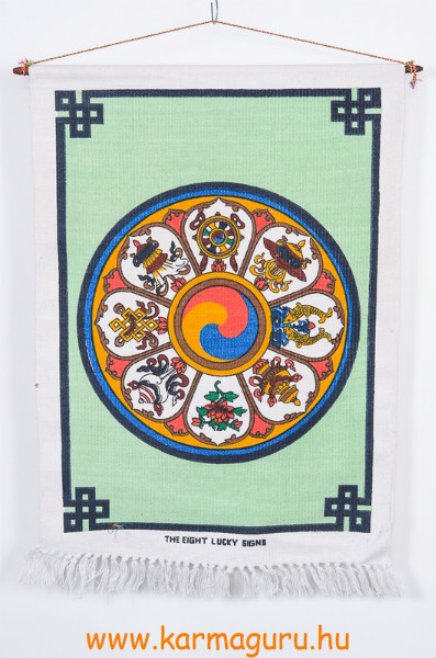 Fali szőnyeg a tibeti 8 szerencsejellel