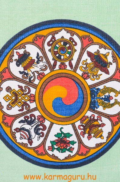 Fali szőnyeg a tibeti 8 szerencsejellel