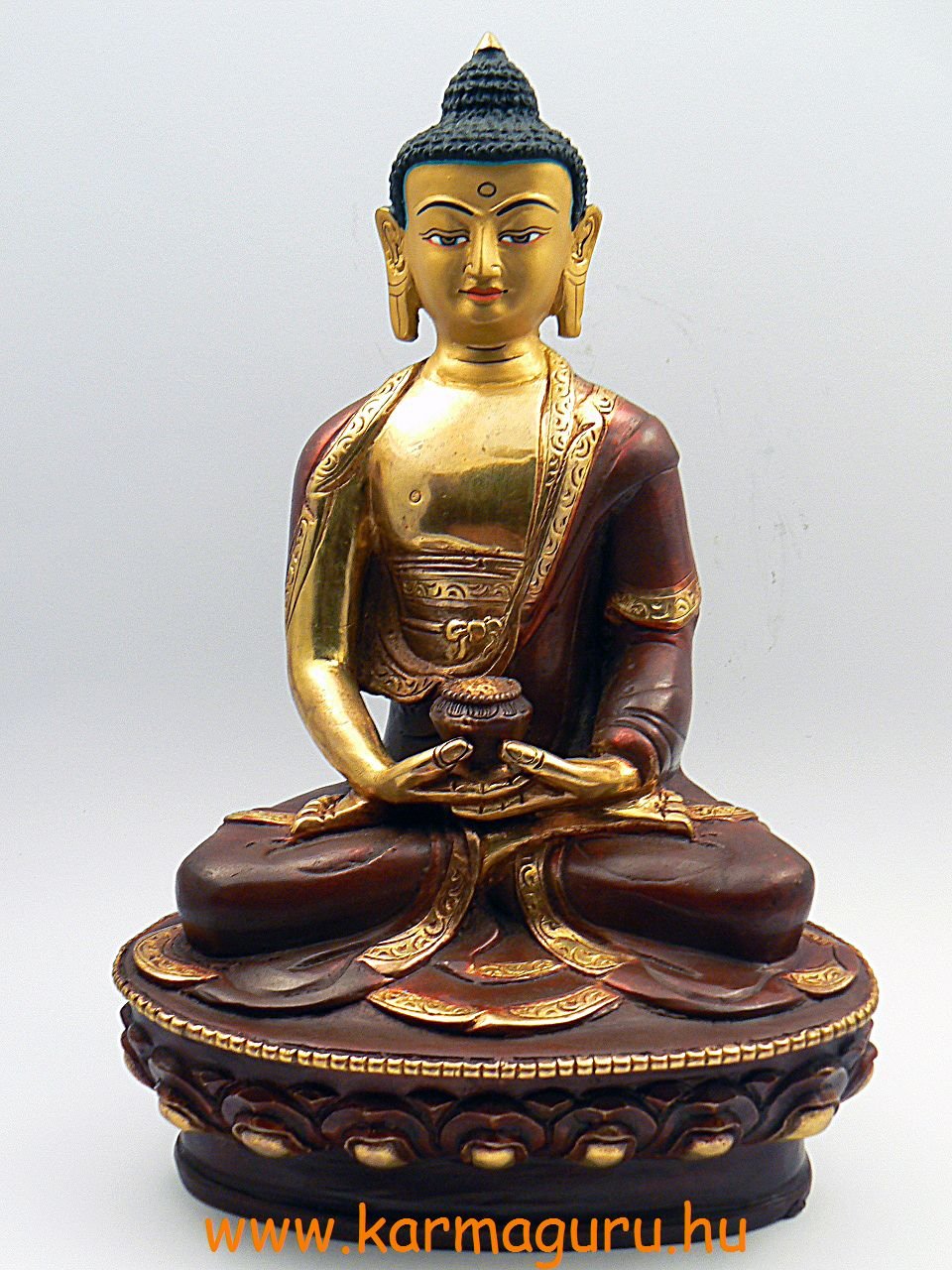 Aranyozott Amithaba Buddha szobor