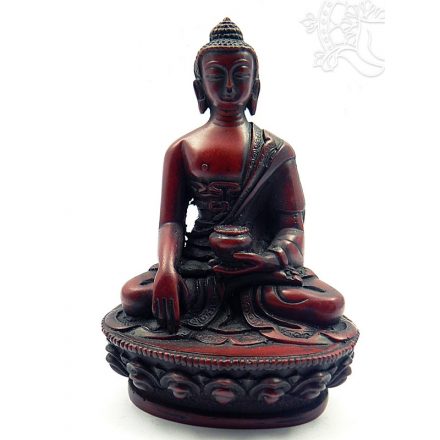 Buddha Shakyamuni szobor rezin vörös- 11 cm