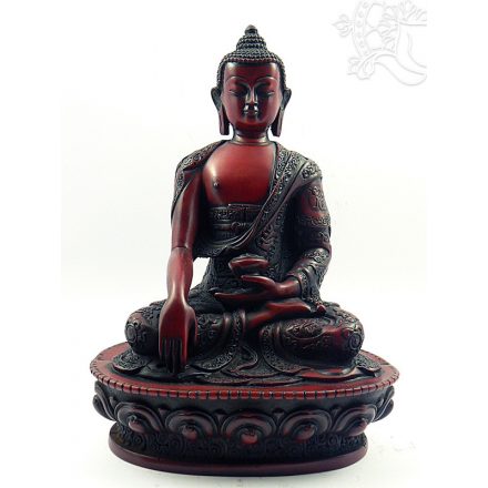 Buddha Shakyamuni szobor rezin vörös - 20 cm