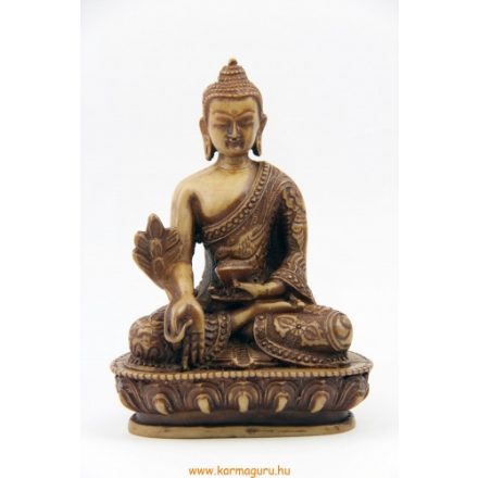 Gyógyító Buddha szobor rezin csont színű - 13,5