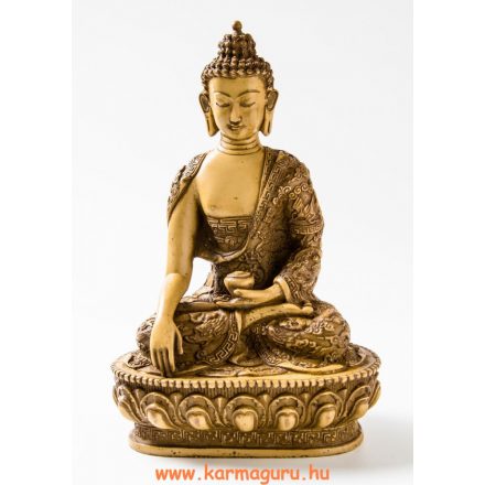 Buddha Shakyamuni, csont színű rezin szobor - 27 cm