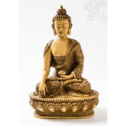 Buddha Shakyamuni, csont színű rezin szobor - 27 cm