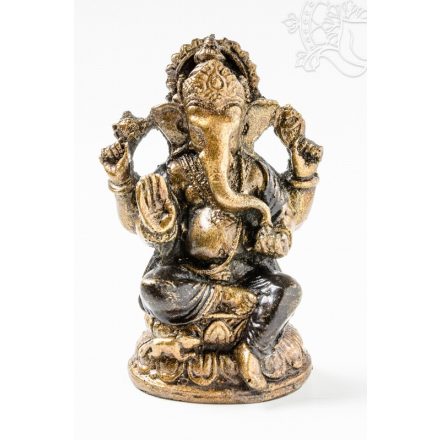 Ganesha színes rezin szobor - 11 cm