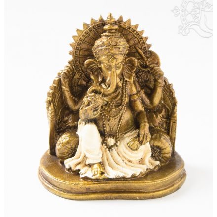 Ganesha színes rezin szobor - 15 cm