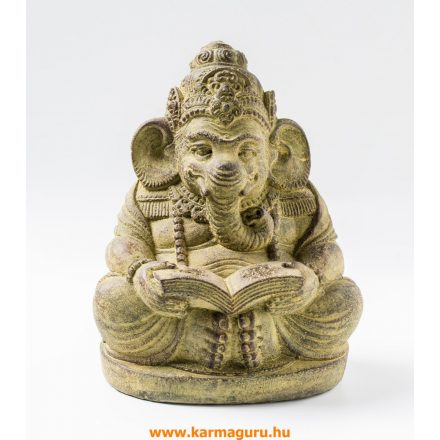 Ganesha láva kő szobor - 22 cm