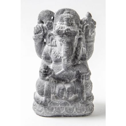 Ganesha láva kő szobor - 20 cm