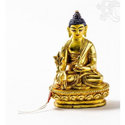 Gyógyító Buddha aranyozott szobor - 8 cm