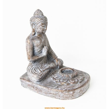 Buddha kő szobor, mécsestartó - 30 cm