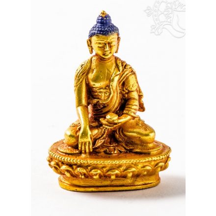 Shakyamuni Buddha aranyozott szobor - 6 cm