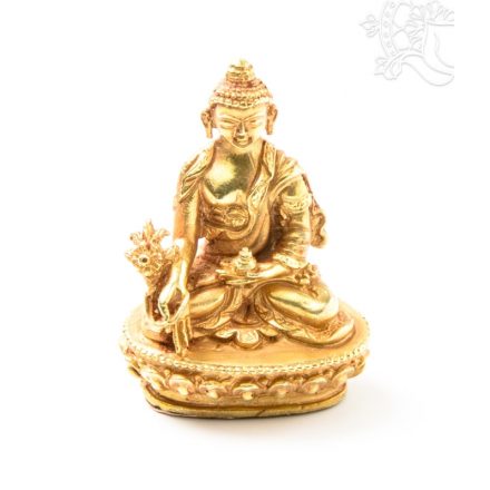 Gyógyító Buddha aranyozott szobor - 5 cm