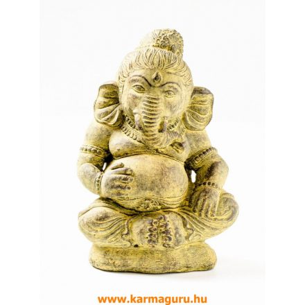 Ganesha láva kő szobor - 21 cm