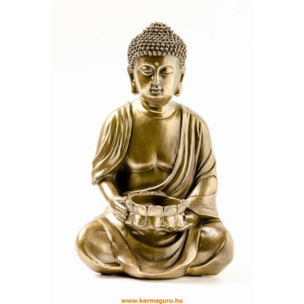 Buddha szobor, mécsestartó - 23 cm