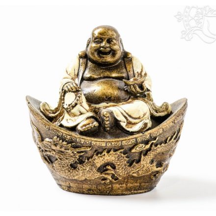 Nevető Buddha színes rezin szobor - 10 cm