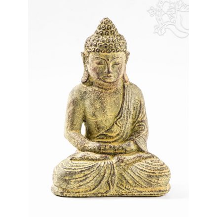 Amitabha Buddha láva kő szobor - 17 cm