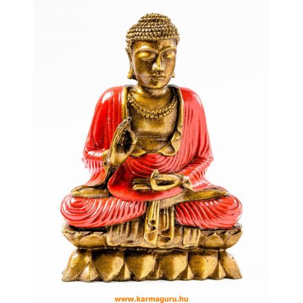 Áldó Buddha színes rezin szobor - 25 cm