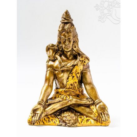 Ülő Shiva színes rezin szobor - 25 cm