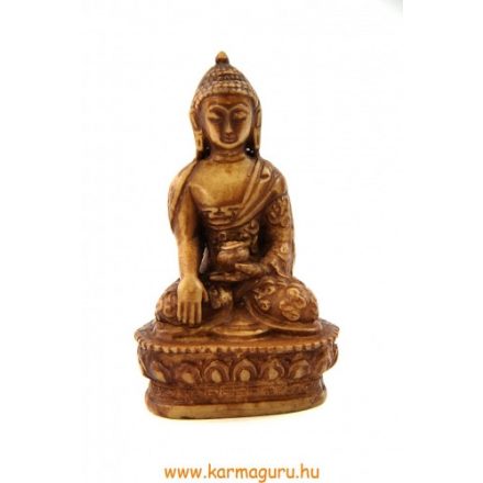 Buddha Shakyamuni szobor rezin csont színű - 9 cm