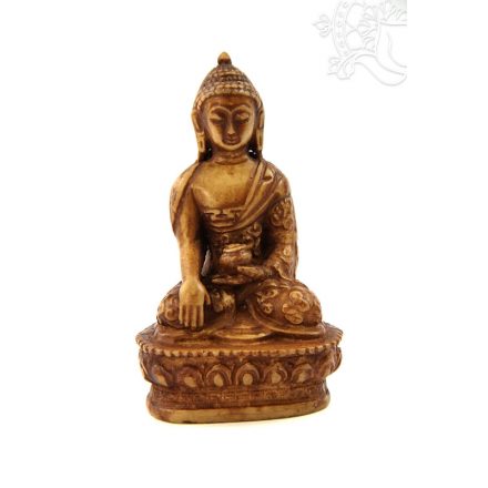 Buddha Shakyamuni szobor rezin csont színű - 9 cm