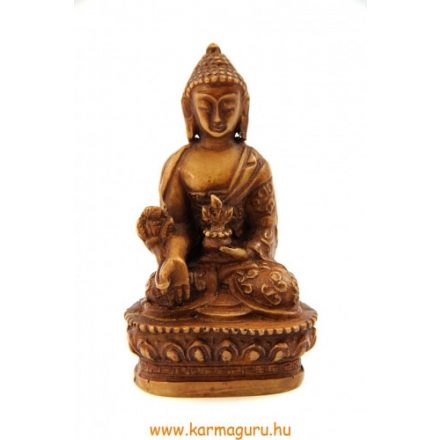 Gyógyító Buddha szobor rezin csont színű - 9 cm