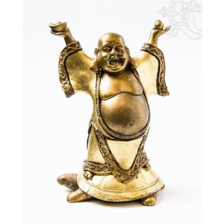 Nevető Buddha teknősön - 23 cm