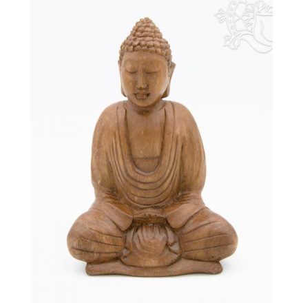 Amitabha Buddha fa faragott szobor - 19 cm