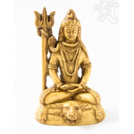 Shiva, csont színű, rezin szobor - 13,5 cm