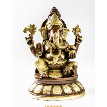 Ganesha, csont színű rezin szobor - 16 cm