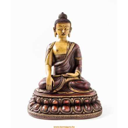 Shakyamuni Buddha szobor rezin vörös-csont színű - 32 cm