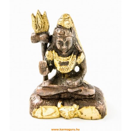 Shiva réz szobor, arany-bronz- 7 cm