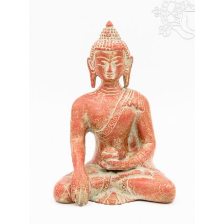 Shakyamuni Buddha réz szobor, vörös színű - 15 cm