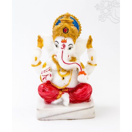 Ganesha színes rezin szobor - 16 cm 