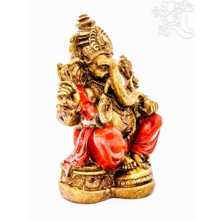 Ganesha színes rezin szobor - 18 cm