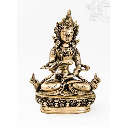 Vajrasattva réz szobor, matt sárga - 20 cm