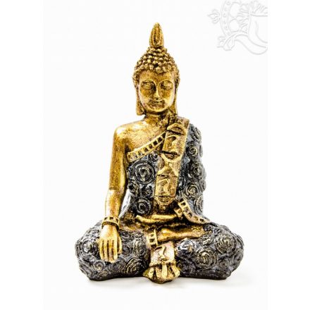 Shakyamuni Buddha színes rezin szobor - 15 cm