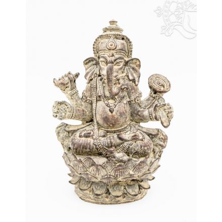 Ganesha rezin szobor - 15,5 cm, szürke