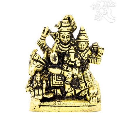 Shiva család réz szobor- 8,5 cm