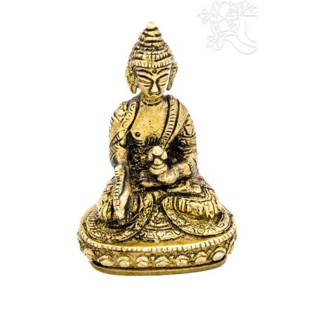 Gyógyító Buddha réz szobor - 9,5 cm