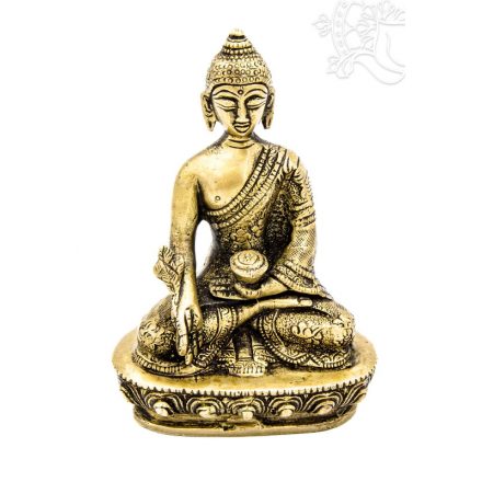 Gyógyító Buddha szobor réz - 14 cm