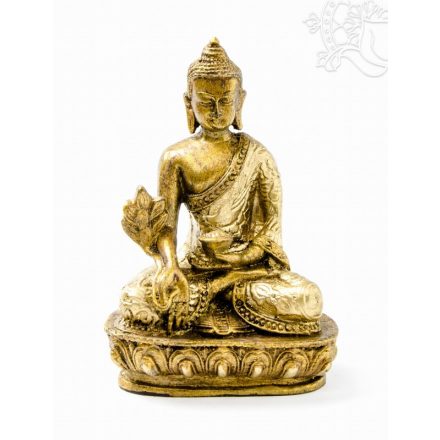 Gyógyító Buddha színes rezin szobor - 13 cm